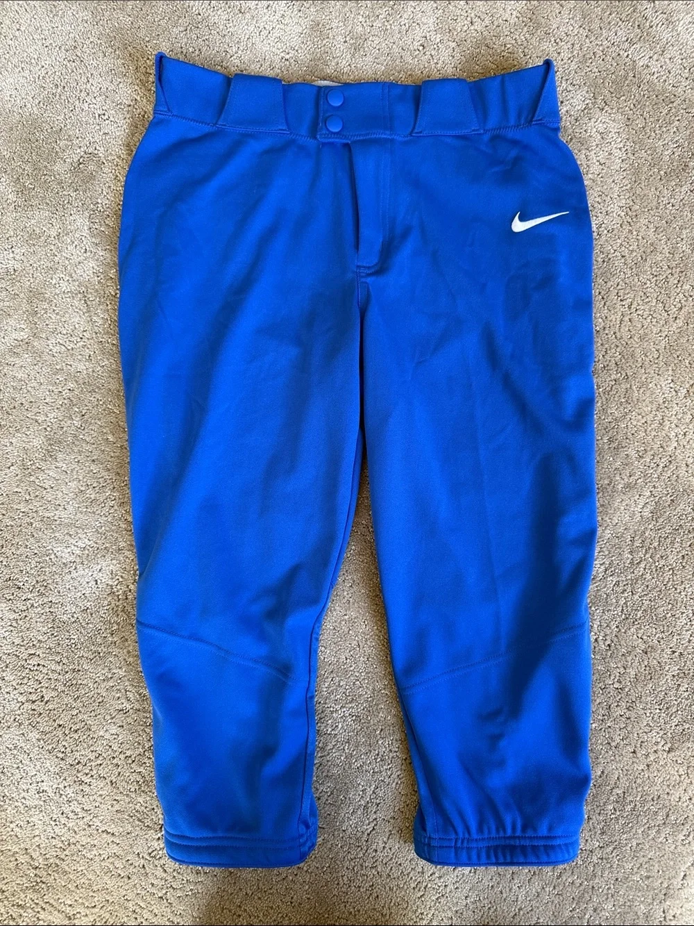 Nike Youth Royal Blue Softball Baseball T-Ball Pants with White Swoosh